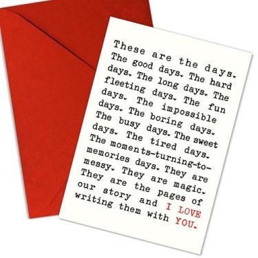 Imagem de Podagree Cartão de aniversário romântico These Are the Days – Presente de nota de amor sentimental para namorado, namorada, marido, esposa, parceiro – casamento, marco de relacionamento, só porque