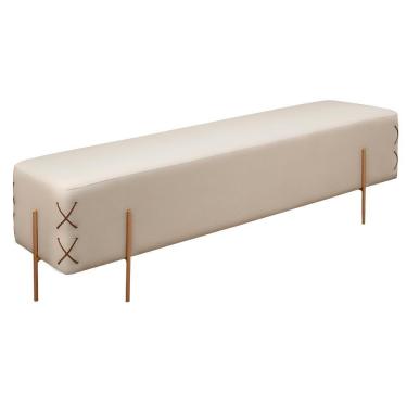 Imagem de Recamier Banco Eros Luxo Bronze Castellar Móbile Corino Off White Corino Off White