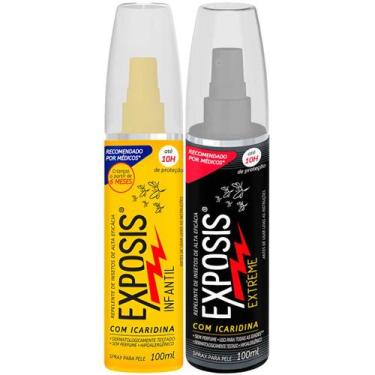Imagem de Repelente Exposis Adulto Infantil Icaridina Spray 100ml Kit2