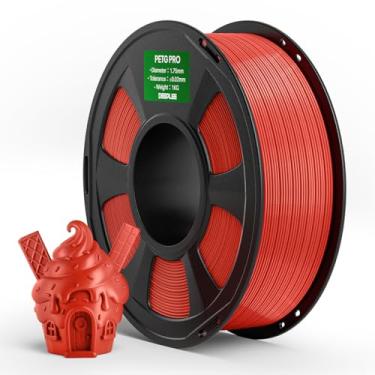 Imagem de DEEPLEE Filamento PETG PRO 1,75 mm vermelho 1 kg, filamentos de impressora 3D PETG de 1,75 mm maior resistência e resistência ao clima, adequado para a maioria das impressoras 3D FDM
