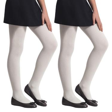 Imagem de Kit 2 Meias-Calças Selene Canelada Infantil