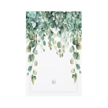 Imagem de SGEDAO Capas decorativas para interruptores, placa, folhas de eucalipto verdes rústicas, 1 grupo, sem dispositivo, capas de tomada em branco único, placa de interruptor de luz, placa elétrica para