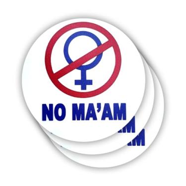 Imagem de (3 peças) Adesivo No Ma'am com frases motivacionais sarcásticas, citação humorística, decalque de vinil para Kindle, laptop, garrafa de água, capacete rígido de telefone, adesivo com citação de meme