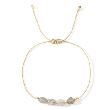 Imagem de SHINUS BOHO Pulseiras femininas de ágata de cristal de cura da pedra da lua, pulseiras brilhantes com pedras do mês de nascimento, pulseiras para casais de toque de longa distância, joias de amizade.,