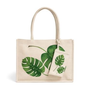 Imagem de ALWY Bolsa De Praia Ecobag: Sacola Rústica Juta + Carteira Planta Verão 2026
