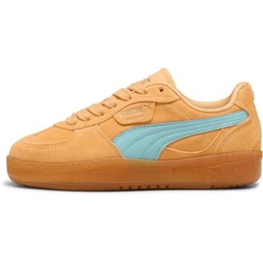 Imagem de PUMA Tênis feminino Palermo Moda Xtra Gum com cadarço casual - Azul, Quase damasco/lago seguro, 35