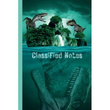 Imagem de Caderno de dinossauro com notas classificadas: 15 x 23 cm, 106 páginas, diário pautado