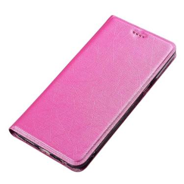 Imagem de POYUFRG Capa flip para Xiaomi 17 Pro Max/17 Pro/17, capa carteira de couro fina com suporte de cartão função de suporte à prova de choque, capa para celular, vermelha, 17