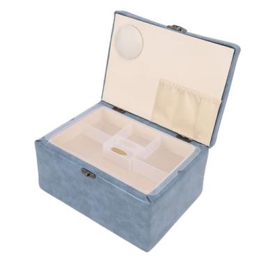 Imagem de Pssopp Cesta de Armazenamento de Costura, Peça de Classificação de Espaço Grande Multifuncional Caixa Organizadora de Costura Profissional Suprimentos para Agulhas Linha Tesoura Fita