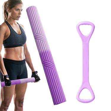 Imagem de Barra flexível para exercícios de mão – Exercitador de mão torcido para treinamento | Barra de resistência para treino de força do braço, cotovelo, braços, parte superior do corpo, músculo, dedo