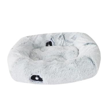 Imagem de Ｂｅｓｇａ Cama túnel para gatos com bola, multifuncional, portátil, quente para gatos e gatinhos, caverna tubular para diversão de de interior.
