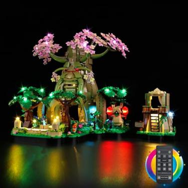 Imagem de Kyglaring Kit de iluminação LED para Lego The Legend of Zelda Great Deku Tree, conjunto de modelos 2 em 1, compatível com Lego 77092, conjuntos de Lego não incluídos (controle remoto)