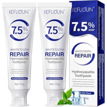 Imagem de NIFEISHI Creme Dental Com 7,5% De Hidroxiapatita (2 Unidades), Nano 7,5 Para Proteção Do Esmalte E Fortalecimento Dos Dentes, Sabor Menta Fresca, Uso Diário Higiene Bucal