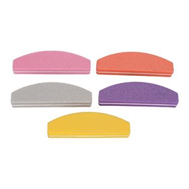 Imagem de Bloco de buffer de unhas dupla face lavável lixar 5 peças ferramenta de manicure para salão profissional esponja de arte de unha placa de plástico conjunto colorido