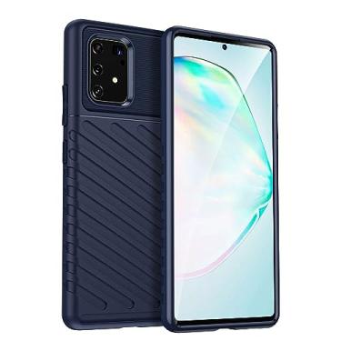 Imagem de Capa para Samsung Galaxy S10 Lite. Fibra de carbono refinada, anti-queda, anti-impressões digitais, proteção integral. A capa do telemóvel é compatível com Samsung Galaxy S10 Lite