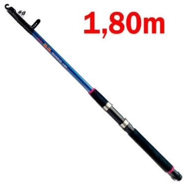 Imagem de Vara De Pesca Retrátil Telescópica 1,80M Com Porta Anzol - Lorben