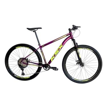 Imagem de Bicicleta Bike Aro 29 MTB Aluminio KSX SD7 12V Marchas Index Cabeamento Interno (VIOLETA (ADS AMARELO), 17)