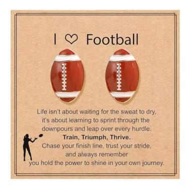 Imagem de Brincos esportivos de dia de jogo para mulheres, futebol, vôlei, beisebol, basquete, futebol, gota, acessórios de joias, Large, Zinco, Sem pedra preciosa