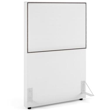 Imagem de Cabeceira Box Solteiro Com Tachas 100 cm Vicenza L02 Facto Branco - Lyam Decor