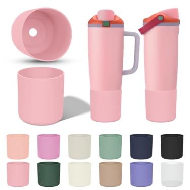 Imagem de KGULQ 2 peças de bota superior compatível com Owala Freesip Sway 850 g e 1,134 g, alta antiderrapante, evita arranhões, manga protetora para garrafa de água e copo Sway