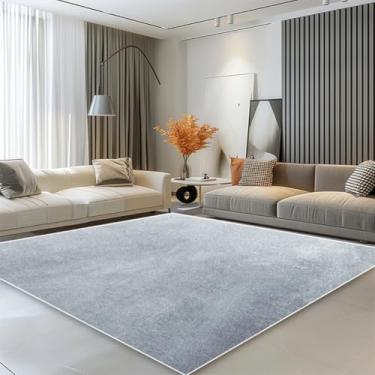 Imagem de Tapete minimalista moderno para sala de estar, branco puro, decoração para casa, tapete grande para quarto, cabeceira, fácil de limpar (80x120cm 31,5x47,2in/Sem fiapos-7)