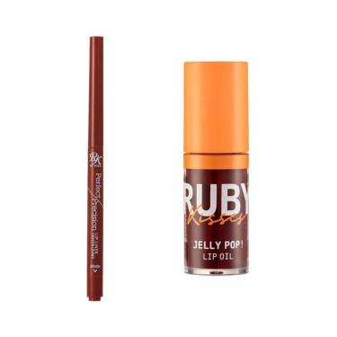 Imagem de Kit Ruby Kisses Lápis Gingerbread+jelly Pop Lip Oil Berry Pop