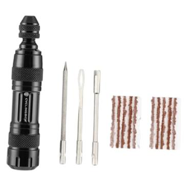 Imagem de YIJU Kit de Reparo de Pneus Tubeless para Bicicleta - Acessórios em Liga de Alumínio - Kit Profissional para Reparo de Bicicletas, Preto