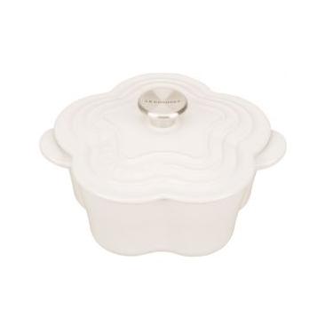 Imagem de Panela Flor Tradicional 20 cm Branco Meringue Le Creuset