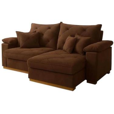 Imagem de Sofá Gran Plus 200cm em Veludo 3 Lugares com Molas Ensacadas Retrátil 