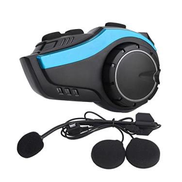 Imagem de SUNGOOYUE Fone de Ouvido para Motocicleta, de Intercomunicação 5.0 Com Alcance de 2.000 M, IP65 à Prova d'água, Alto-falantes Estéreo HiFi HD, Bateria de 900mAh, Comunicação Viva-voz para Pilotos