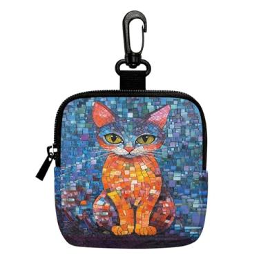 Imagem de Porta-chaves mini porta-moedas, bolsa multifuncional para chaves, porta-cartões, organizador de cabos de dados, bolsa com zíper 2, Multicolorido 00634