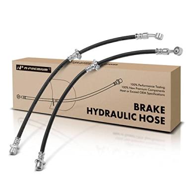 Imagem de A-Premium Mangueiras hidráulicas de freio traseiro e passageiro compatíveis com modelos selecionados Honda - Civic Si 2002-2005 e SiR 2002-2004, L4 2.0L - Substituir # 01466S5AJ04, 01468S5AJ03 (pacote