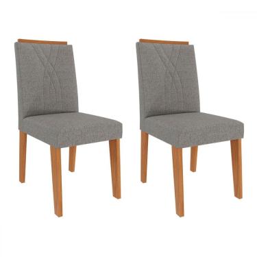 Imagem de Cadeiras Kit 2 Cadeiras Nicole 9582 Cinamomo/Grafite - Cimol