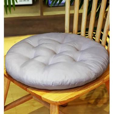 Imagem de Almofada Redonda Com Para Decoração Cadeira Sofá Quarto Lindas(Grafite)