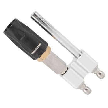 Imagem de Jiawu Bocal de Lavadora de Alta Pressão Aço Inoxidável Durável Com ângulo Ajustável Spray de Longa Distância para Uso Versátil 1/4 Conexão Rápida 1x Limpeza de Janela/telhado