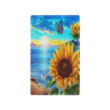 Imagem de Wassud Placa de cobertura de interruptor de luz de girassol e borboleta, capas de tomadas duplex, placa de parede, decoração de casa, sala de estar, quarto, decoração