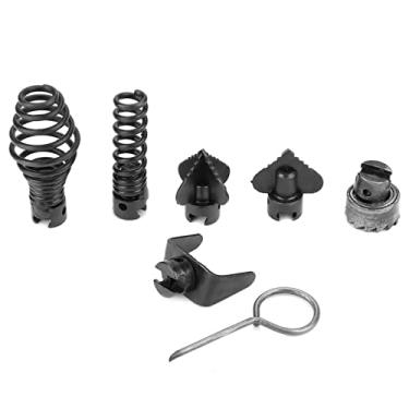 Imagem de Jeanoko 6 peças 16 mm cabeça de cortador de drenagem de aço manganês, cabeça de corte de máquina de dragagem de tubulação com chave para dreno trado de cobra