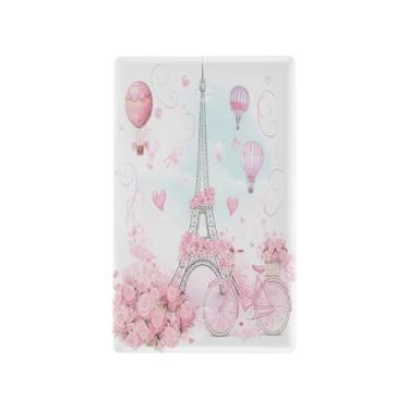 Imagem de Wassud Placa de cobertura para interruptor de luz romântica Torre Eiffel decorativa para tomada de parede para tomadas elétricas em branco tamanho padrão