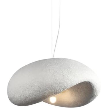 Imagem de Lustre moderno de 50 cm em estilo japonês Wabi-Sabi, luminária pendente criativa com altura ajustável e base E27 para cozinha, sala de jantar, sala de estar e bar (lâmpada não incluída).