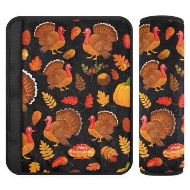 Imagem de Burbuja Capa para cinto de segurança de carro Turkeys Protetor de cinto de segurança macio confortável para alça de ombro de assento, 1 par pequeno