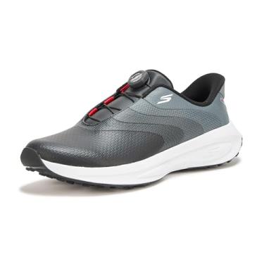 Imagem de Skechers Tênis de golfe masculino Flow Slip-in Spikeless, Cadarços pretos torcidos, 43