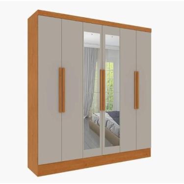 Imagem de Guarda Roupa Bariloche 6 Portas com Espelho - Tcil Móveis