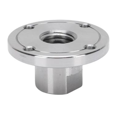 Imagem de GOTOTOP Placa Frontal de Torno de Madeira, Placa Frontal de Aço de 2 Tamanhos, 4 Furos de Montagem de Parafuso para Eixo 1x8TPI Estende o Comprimento do Eixo 30mm