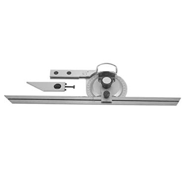 Imagem de Zerodis Transferidor Chanfrado Universal de Aço Inoxidável, Localizador de ângulo de 0-360 Graus Com Lupa, para Telêmetro de Medição de ângulo Interno e Externo
