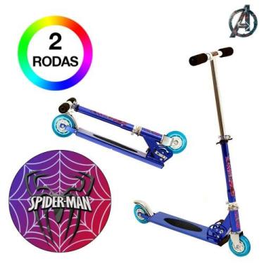 Imagem de Patinete Marvel Spider-Man 2 Rodas Ajuste de Altura Azul - DM Radical