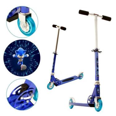 Imagem de Patinete Sonic O Filme para Criança 2 Rodas Masculino Azul - Toys 2U