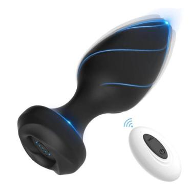Imagem de Plug anal vibrador com controle remoto Recarregável 10 modos de vibraç