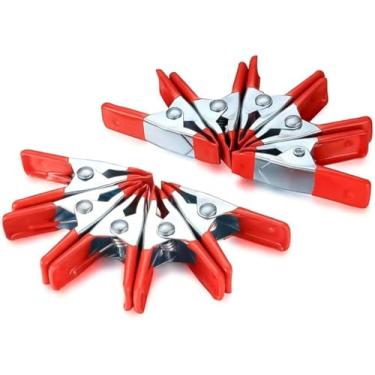 Imagem de Conjunto de Grampos Multiuso, Plástico Resistente com Molas Metálicas, 2 Polegadas, 8 Peças, Ideal para Marcenaria e Artesanato