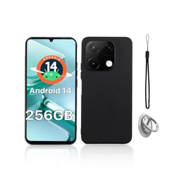Imagem de KONXISA Capa para celular UMIDIGI G9T com fivelas e cordões, capa protetora de material TPU premium, capa protetora resistente a arranhões e quedas, preta