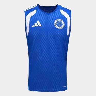 Imagem de Regata Cruzeiro 26/27 Treino Adidas Masculina, Azul, M